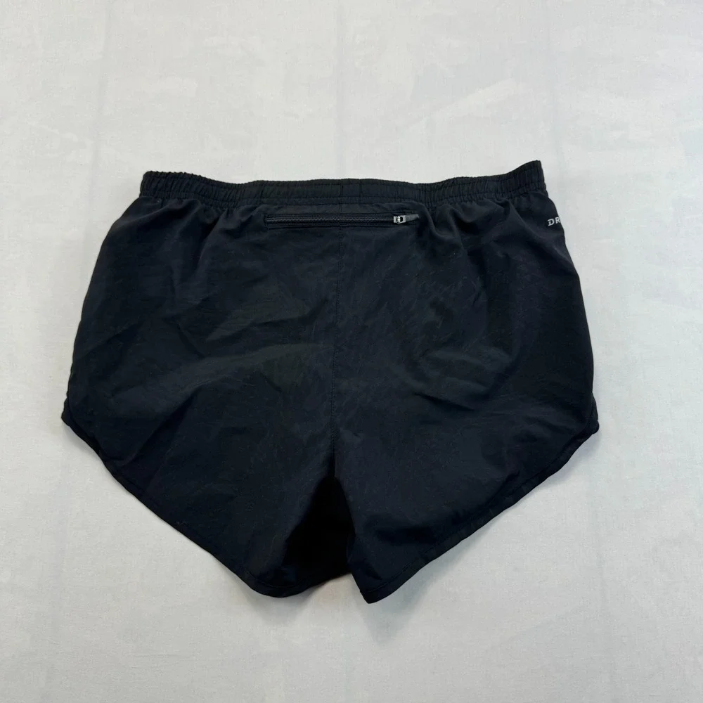 Nike Dri-FIT Tempo Running Shorts Womens S Black Pleated Athletic Gym Workout